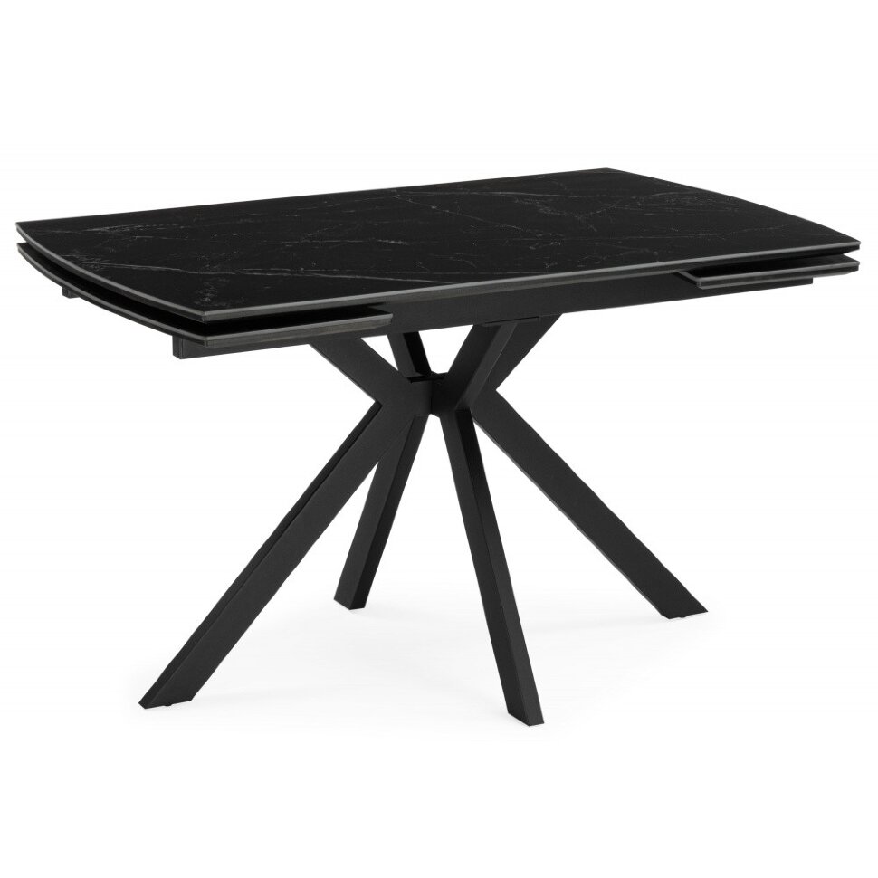 Керамический стол Катчел-2 120(180)x80 matte черный мрамор / черный Керамический стол Катчел-2 120(180)x80 matte черный мрамор / черный