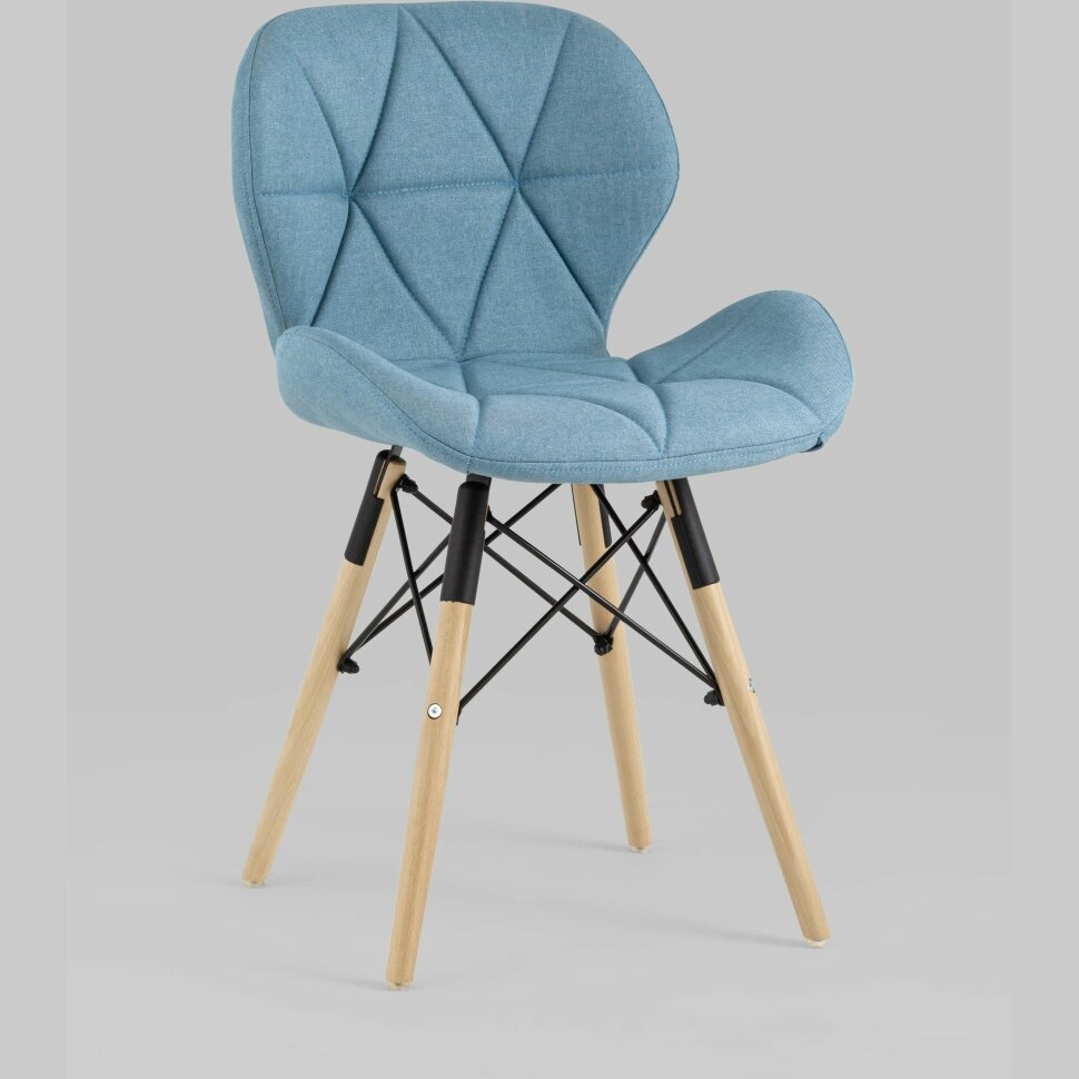 Стул Stool Group для кухни Бон рогожка голубой ножки дерево 4шт Стул Stool Group для кухни Бон рогожка голубой ножки дерево 4шт