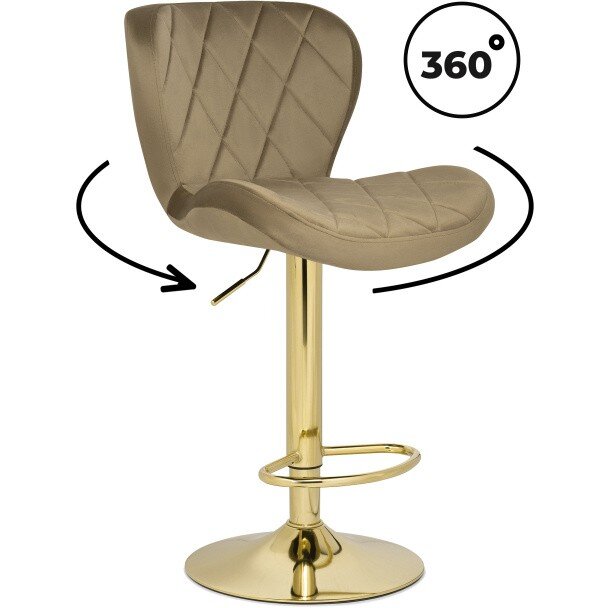 Барный стул Porch dark beige / golden Барный стул Porch dark beige / golden