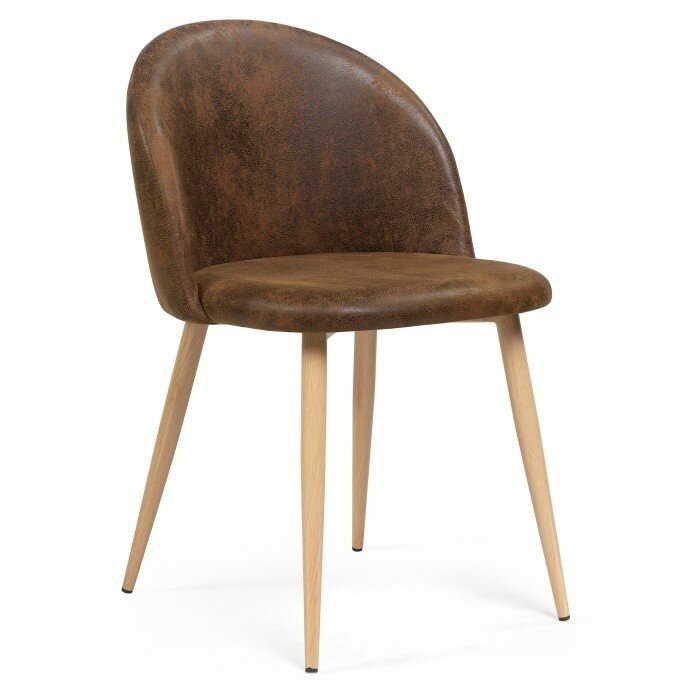Стул на металлокаркасе Aldo dark brown / wood Стул на металлокаркасе Aldo dark brown / wood