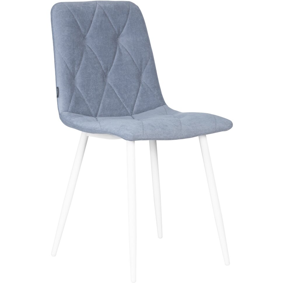 Стул обеденный CHILLY ROMBO (Серо-голубой Simple 26, основание белый) Светло голубой Стул обеденный CHILLY ROMBO (Серо-голубой Simple 26, основание белый) Светло голубой