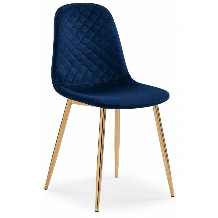 Стул на металлокаркасе Dabl dark blue / gold Стул на металлокаркасе Dabl dark blue / gold