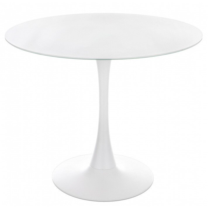 Стол стеклянный Tulip 90 super white glass 
