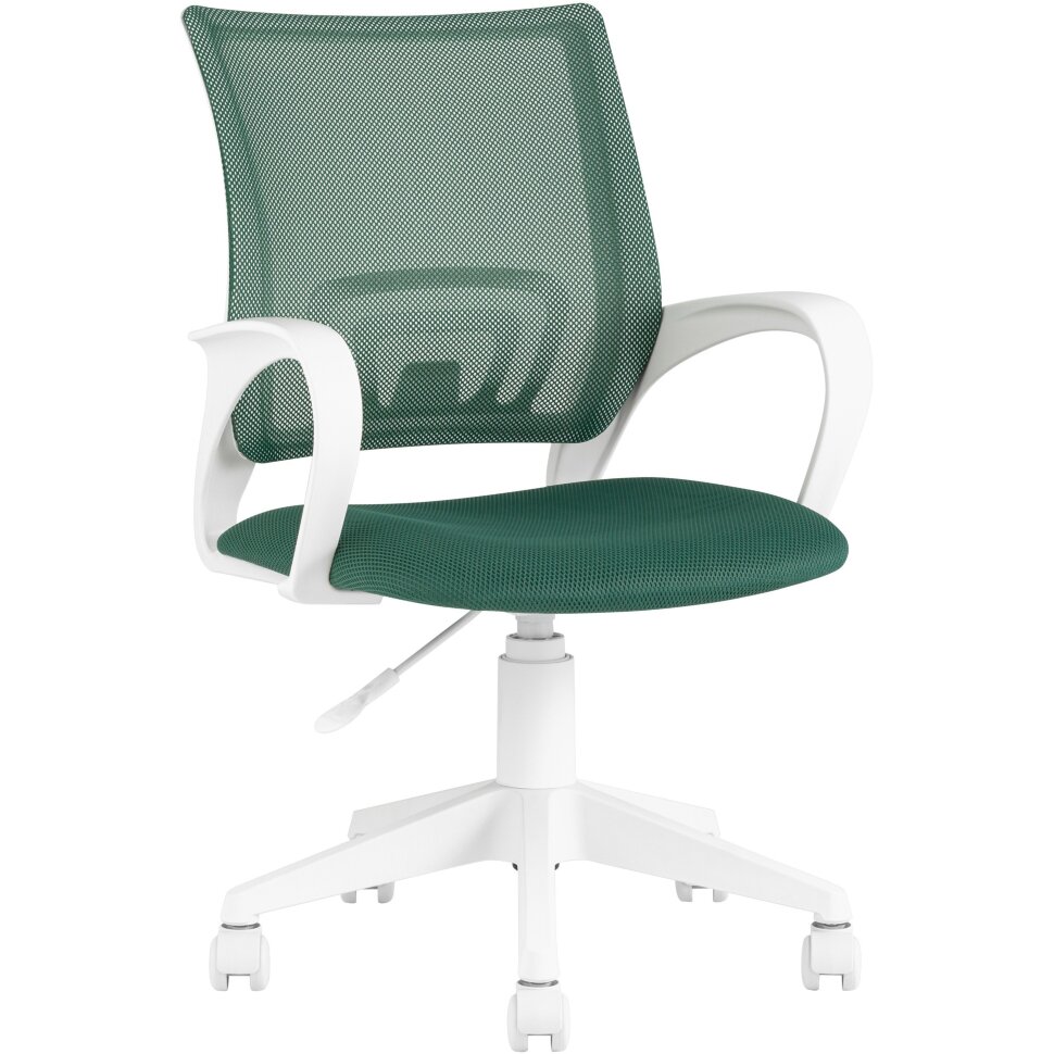 офисное TopChairs ST-BASIC-W зеленый TW-04 TW-12 крестовина пластик белый офисное TopChairs ST-BASIC-W зеленый TW-04 TW-12 крестовина пластик белый